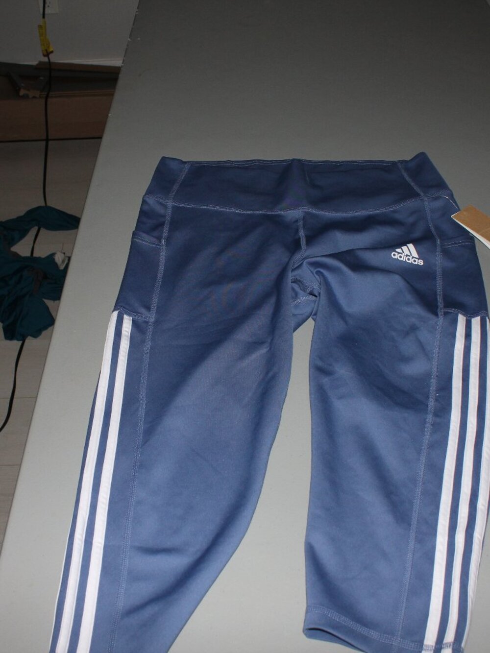 Blue Adidas Athletic Capris Size XL